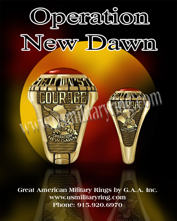 Operation New Dawm - Great American Military Rings by G.A.A. Inc. 
