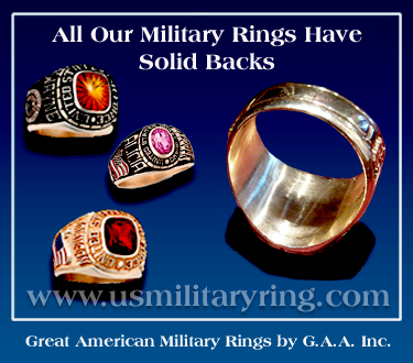 Solid Back Mi;litary Rings - G.A.A. Inc.